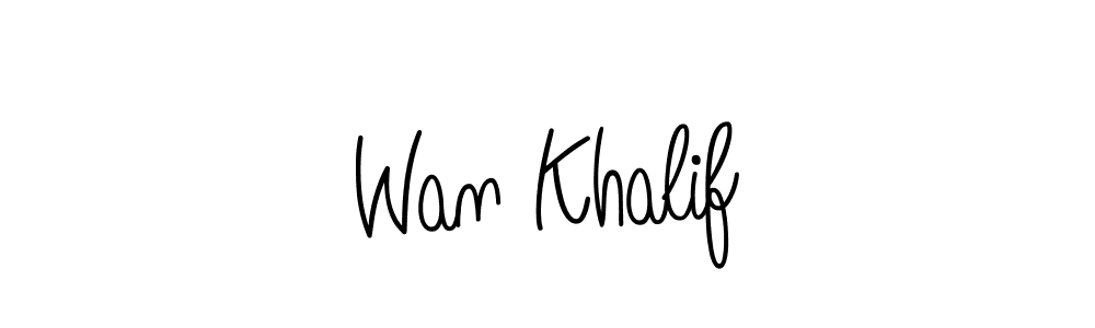 How to Draw Wan Khalif signature style? Angelique-Rose-font-FFP is a latest design signature styles for name Wan Khalif. Wan Khalif signature style 5 images and pictures png