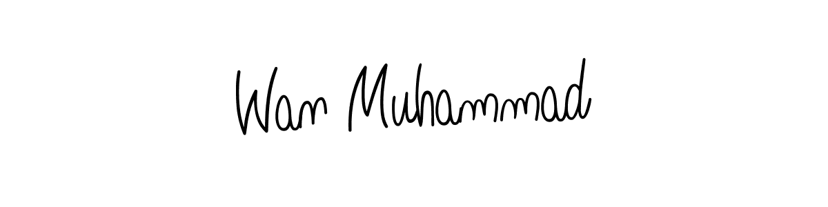 Create a beautiful signature design for name Wan Muhammad. With this signature (Angelique-Rose-font-FFP) fonts, you can make a handwritten signature for free. Wan Muhammad signature style 5 images and pictures png