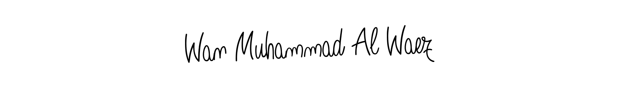 Make a beautiful signature design for name Wan Muhammad Al Waez. With this signature (Angelique-Rose-font-FFP) style, you can create a handwritten signature for free. Wan Muhammad Al Waez signature style 5 images and pictures png