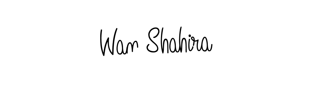 Wan Shahira stylish signature style. Best Handwritten Sign (Angelique-Rose-font-FFP) for my name. Handwritten Signature Collection Ideas for my name Wan Shahira. Wan Shahira signature style 5 images and pictures png