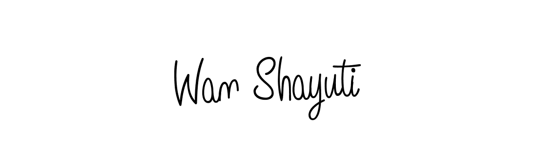 How to Draw Wan Shayuti signature style? Angelique-Rose-font-FFP is a latest design signature styles for name Wan Shayuti. Wan Shayuti signature style 5 images and pictures png