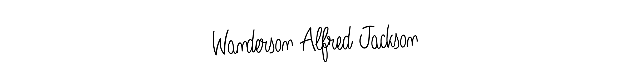 Wanderson Alfred Jackson stylish signature style. Best Handwritten Sign (Angelique-Rose-font-FFP) for my name. Handwritten Signature Collection Ideas for my name Wanderson Alfred Jackson. Wanderson Alfred Jackson signature style 5 images and pictures png