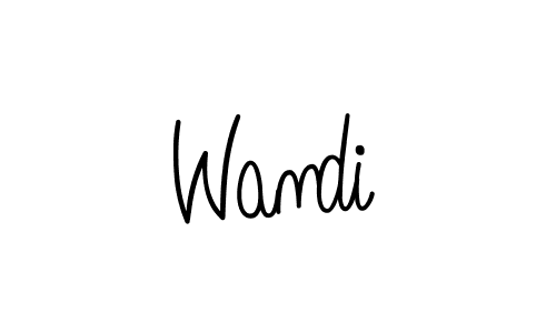 Best and Professional Signature Style for Wandi. Angelique-Rose-font-FFP Best Signature Style Collection. Wandi signature style 5 images and pictures png