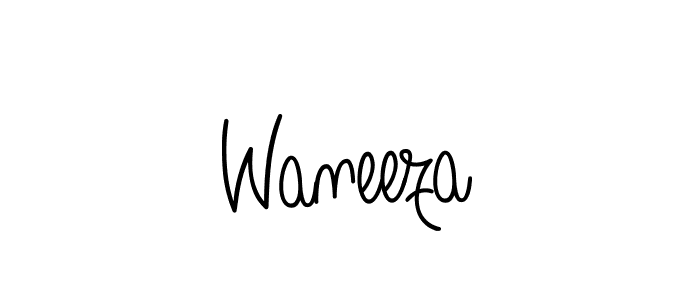 Create a beautiful signature design for name Waneeza. With this signature (Angelique-Rose-font-FFP) fonts, you can make a handwritten signature for free. Waneeza signature style 5 images and pictures png