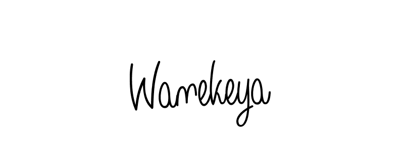 Wanekeya stylish signature style. Best Handwritten Sign (Angelique-Rose-font-FFP) for my name. Handwritten Signature Collection Ideas for my name Wanekeya. Wanekeya signature style 5 images and pictures png