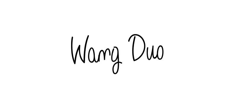 It looks lik you need a new signature style for name Wang Duo. Design unique handwritten (Angelique-Rose-font-FFP) signature with our free signature maker in just a few clicks. Wang Duo signature style 5 images and pictures png