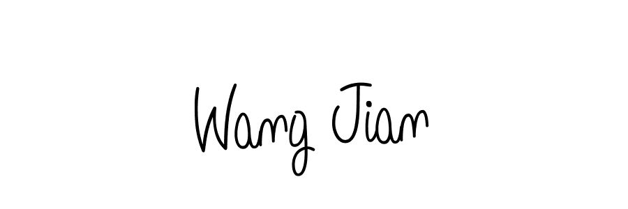 You should practise on your own different ways (Angelique-Rose-font-FFP) to write your name (Wang Jian) in signature. don't let someone else do it for you. Wang Jian signature style 5 images and pictures png