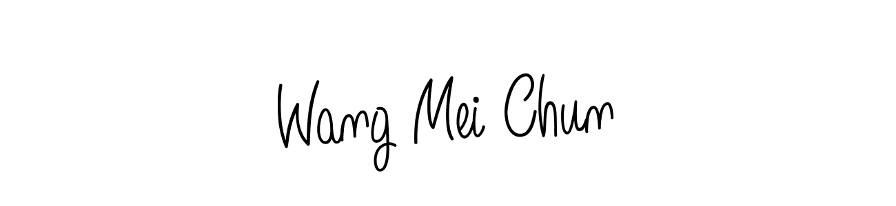 It looks lik you need a new signature style for name Wang Mei Chun. Design unique handwritten (Angelique-Rose-font-FFP) signature with our free signature maker in just a few clicks. Wang Mei Chun signature style 5 images and pictures png