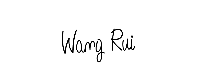 You should practise on your own different ways (Angelique-Rose-font-FFP) to write your name (Wang Rui) in signature. don't let someone else do it for you. Wang Rui signature style 5 images and pictures png