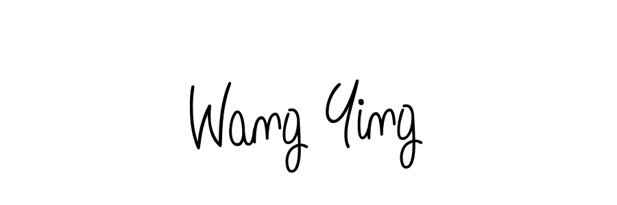 You should practise on your own different ways (Angelique-Rose-font-FFP) to write your name (Wang Ying) in signature. don't let someone else do it for you. Wang Ying signature style 5 images and pictures png