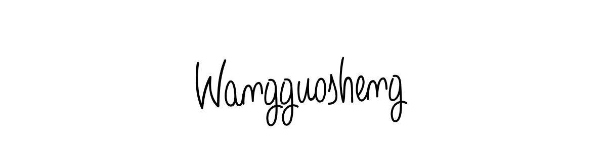 The best way (Angelique-Rose-font-FFP) to make a short signature is to pick only two or three words in your name. The name Wangguosheng include a total of six letters. For converting this name. Wangguosheng signature style 5 images and pictures png