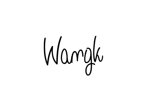 You should practise on your own different ways (Angelique-Rose-font-FFP) to write your name (Wangk) in signature. don't let someone else do it for you. Wangk signature style 5 images and pictures png