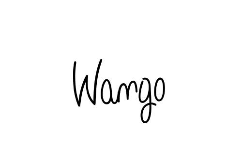 Make a beautiful signature design for name Wango. With this signature (Angelique-Rose-font-FFP) style, you can create a handwritten signature for free. Wango signature style 5 images and pictures png