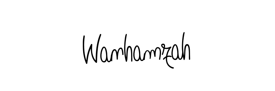 Wanhamzah stylish signature style. Best Handwritten Sign (Angelique-Rose-font-FFP) for my name. Handwritten Signature Collection Ideas for my name Wanhamzah. Wanhamzah signature style 5 images and pictures png