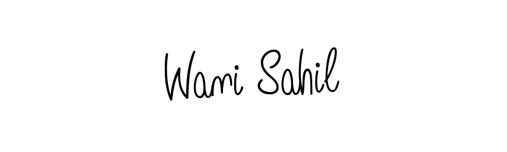 You should practise on your own different ways (Angelique-Rose-font-FFP) to write your name (Wani Sahil) in signature. don't let someone else do it for you. Wani Sahil signature style 5 images and pictures png