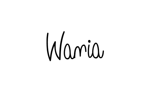 How to make Wania signature? Angelique-Rose-font-FFP is a professional autograph style. Create handwritten signature for Wania name. Wania signature style 5 images and pictures png