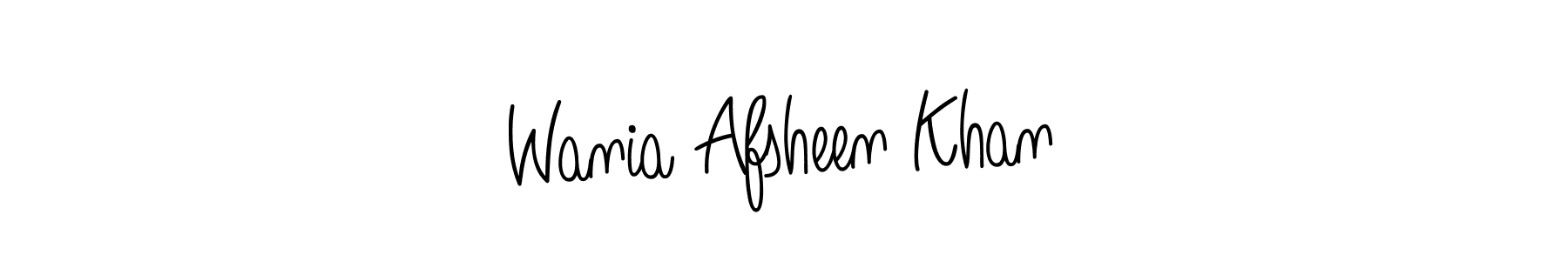 Make a beautiful signature design for name Wania Afsheen Khan. Use this online signature maker to create a handwritten signature for free. Wania Afsheen Khan signature style 5 images and pictures png