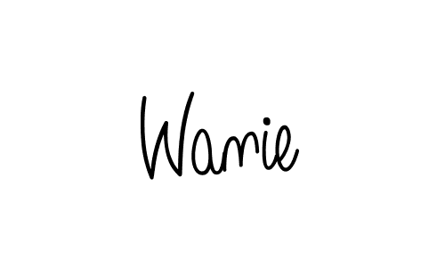 Create a beautiful signature design for name Wanie. With this signature (Angelique-Rose-font-FFP) fonts, you can make a handwritten signature for free. Wanie signature style 5 images and pictures png