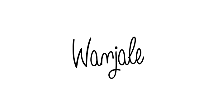Design your own signature with our free online signature maker. With this signature software, you can create a handwritten (Angelique-Rose-font-FFP) signature for name Wanjale. Wanjale signature style 5 images and pictures png