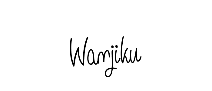 if you are searching for the best signature style for your name Wanjiku. so please give up your signature search. here we have designed multiple signature styles  using Angelique-Rose-font-FFP. Wanjiku signature style 5 images and pictures png