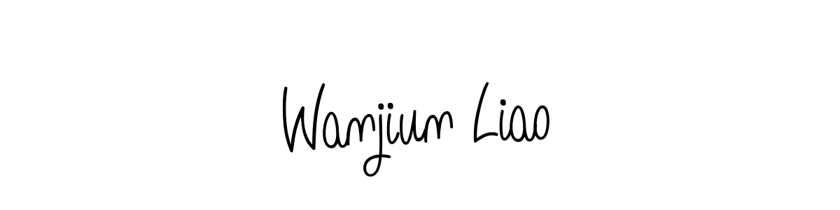 How to make Wanjiun Liao signature? Angelique-Rose-font-FFP is a professional autograph style. Create handwritten signature for Wanjiun Liao name. Wanjiun Liao signature style 5 images and pictures png