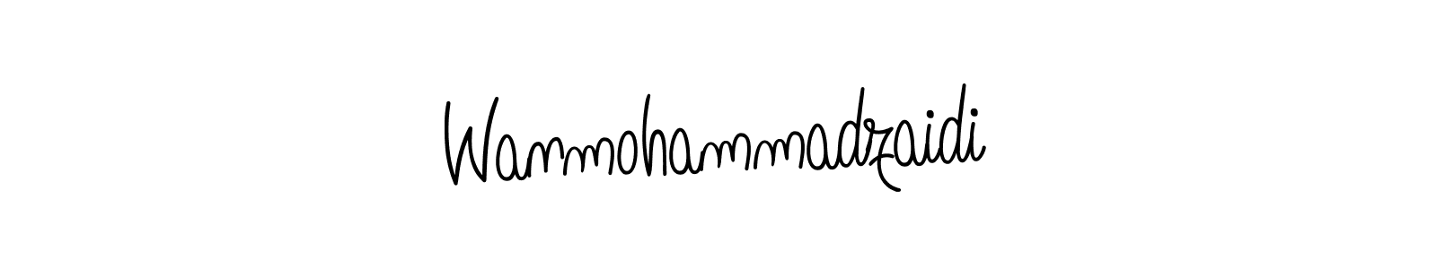 You should practise on your own different ways (Angelique-Rose-font-FFP) to write your name (Wanmohammadzaidi) in signature. don't let someone else do it for you. Wanmohammadzaidi signature style 5 images and pictures png