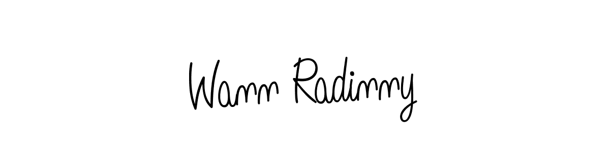 Use a signature maker to create a handwritten signature online. With this signature software, you can design (Angelique-Rose-font-FFP) your own signature for name Wann Radinny. Wann Radinny signature style 5 images and pictures png