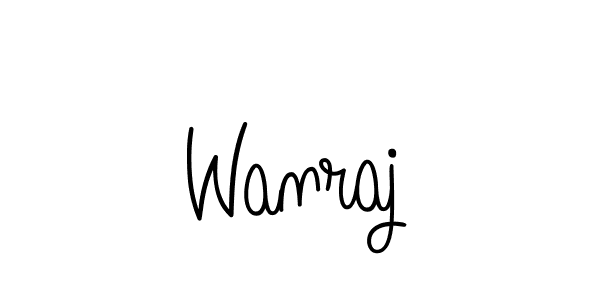 Make a beautiful signature design for name Wanraj. With this signature (Angelique-Rose-font-FFP) style, you can create a handwritten signature for free. Wanraj signature style 5 images and pictures png