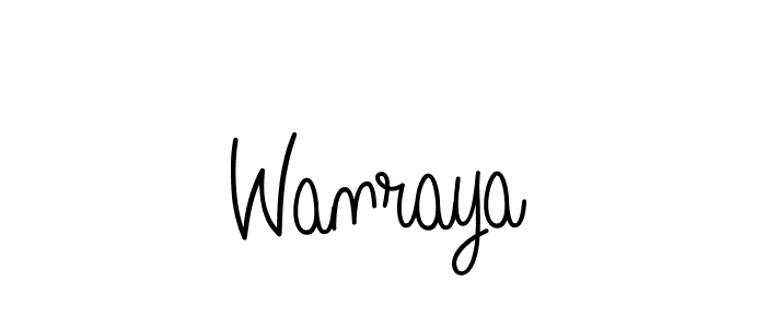 How to make Wanraya name signature. Use Angelique-Rose-font-FFP style for creating short signs online. This is the latest handwritten sign. Wanraya signature style 5 images and pictures png