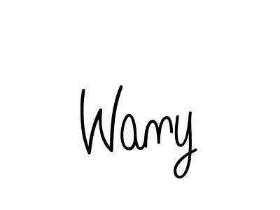 Design your own signature with our free online signature maker. With this signature software, you can create a handwritten (Angelique-Rose-font-FFP) signature for name Wany. Wany signature style 5 images and pictures png