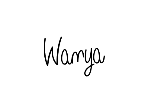 Best and Professional Signature Style for Wanya. Angelique-Rose-font-FFP Best Signature Style Collection. Wanya signature style 5 images and pictures png