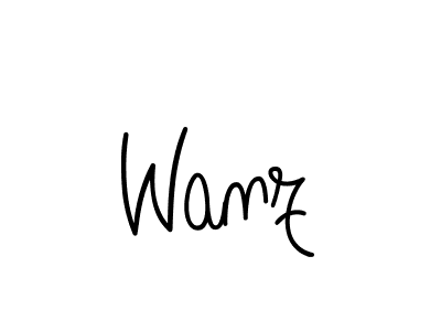 How to make Wanz signature? Angelique-Rose-font-FFP is a professional autograph style. Create handwritten signature for Wanz name. Wanz signature style 5 images and pictures png