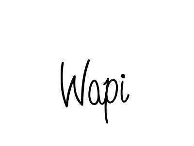 Also we have Wapi name is the best signature style. Create professional handwritten signature collection using Angelique-Rose-font-FFP autograph style. Wapi signature style 5 images and pictures png