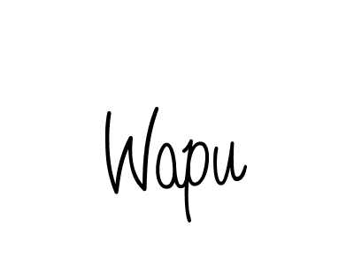 The best way (Angelique-Rose-font-FFP) to make a short signature is to pick only two or three words in your name. The name Wapu include a total of six letters. For converting this name. Wapu signature style 5 images and pictures png