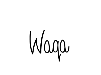 Design your own signature with our free online signature maker. With this signature software, you can create a handwritten (Angelique-Rose-font-FFP) signature for name Waqa. Waqa signature style 5 images and pictures png