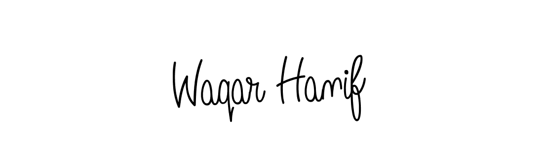 How to Draw Waqar Hanif signature style? Angelique-Rose-font-FFP is a latest design signature styles for name Waqar Hanif. Waqar Hanif signature style 5 images and pictures png