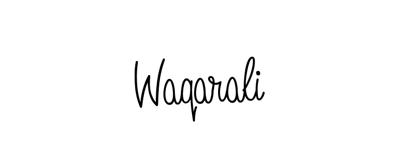 Design your own signature with our free online signature maker. With this signature software, you can create a handwritten (Angelique-Rose-font-FFP) signature for name Waqarali. Waqarali signature style 5 images and pictures png