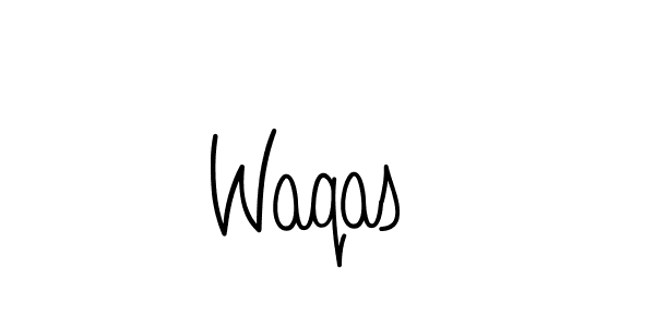 How to make Waqas  name signature. Use Angelique-Rose-font-FFP style for creating short signs online. This is the latest handwritten sign. Waqas  signature style 5 images and pictures png