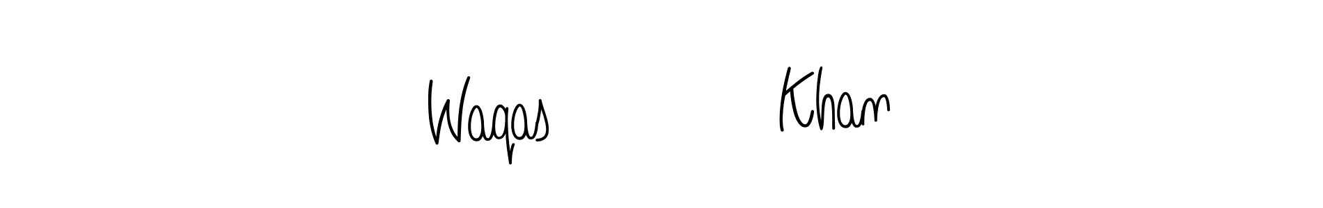 You should practise on your own different ways (Angelique-Rose-font-FFP) to write your name (Waqas احمد Khan) in signature. don't let someone else do it for you. Waqas احمد Khan signature style 5 images and pictures png
