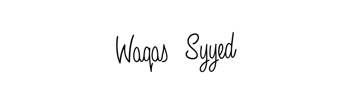 How to make Waqas  Syyed signature? Angelique-Rose-font-FFP is a professional autograph style. Create handwritten signature for Waqas  Syyed name. Waqas  Syyed signature style 5 images and pictures png