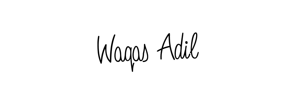 The best way (Angelique-Rose-font-FFP) to make a short signature is to pick only two or three words in your name. The name Waqas Adil include a total of six letters. For converting this name. Waqas Adil signature style 5 images and pictures png