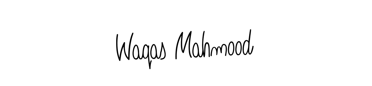 Make a beautiful signature design for name Waqas Mahmood. With this signature (Angelique-Rose-font-FFP) style, you can create a handwritten signature for free. Waqas Mahmood signature style 5 images and pictures png