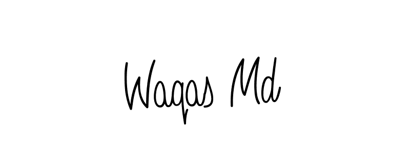 You should practise on your own different ways (Angelique-Rose-font-FFP) to write your name (Waqas Md) in signature. don't let someone else do it for you. Waqas Md signature style 5 images and pictures png