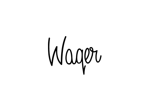 Design your own signature with our free online signature maker. With this signature software, you can create a handwritten (Angelique-Rose-font-FFP) signature for name Waqer. Waqer signature style 5 images and pictures png