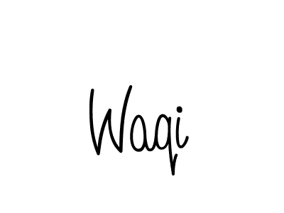 The best way (Angelique-Rose-font-FFP) to make a short signature is to pick only two or three words in your name. The name Waqi include a total of six letters. For converting this name. Waqi signature style 5 images and pictures png