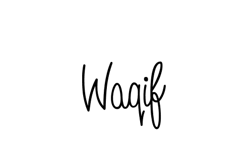 The best way (Angelique-Rose-font-FFP) to make a short signature is to pick only two or three words in your name. The name Waqif include a total of six letters. For converting this name. Waqif signature style 5 images and pictures png