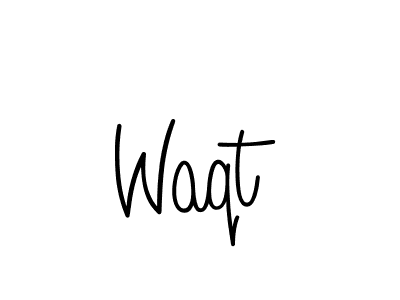 Design your own signature with our free online signature maker. With this signature software, you can create a handwritten (Angelique-Rose-font-FFP) signature for name Waqt. Waqt signature style 5 images and pictures png