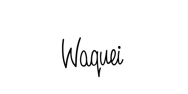You should practise on your own different ways (Angelique-Rose-font-FFP) to write your name (Waquei) in signature. don't let someone else do it for you. Waquei signature style 5 images and pictures png