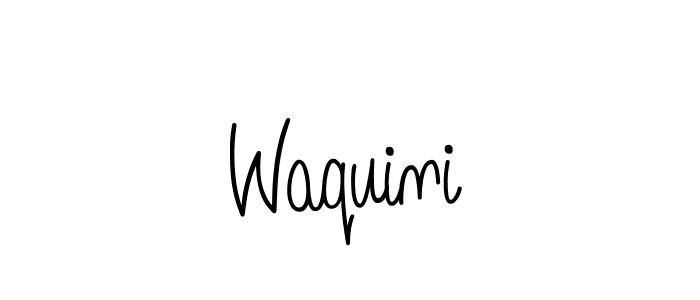 How to make Waquini signature? Angelique-Rose-font-FFP is a professional autograph style. Create handwritten signature for Waquini name. Waquini signature style 5 images and pictures png