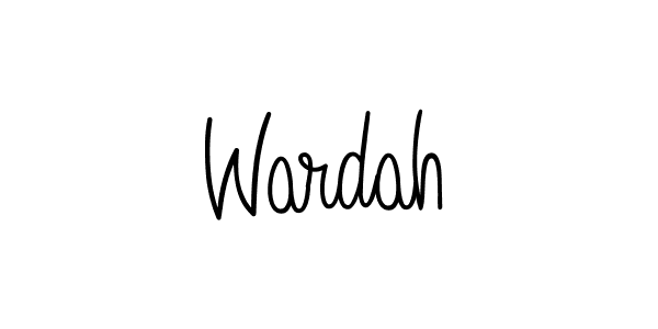 How to Draw Wardah signature style? Angelique-Rose-font-FFP is a latest design signature styles for name Wardah. Wardah signature style 5 images and pictures png